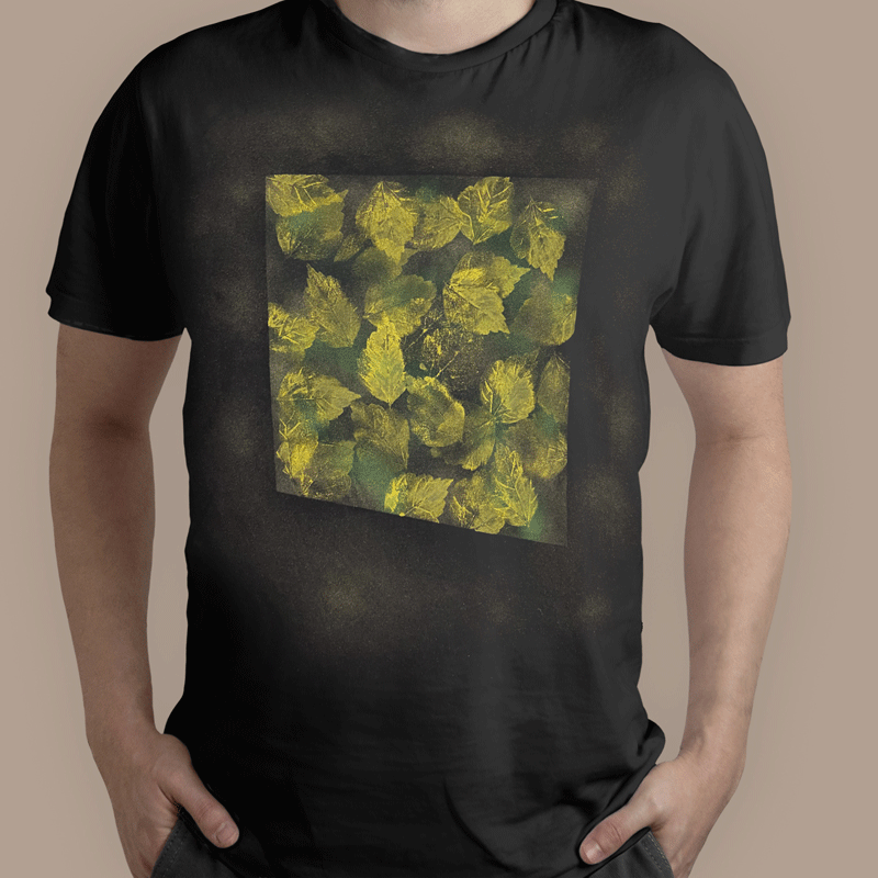 Tricou pictat manual, bumbac organic 100%, model "Frame me"