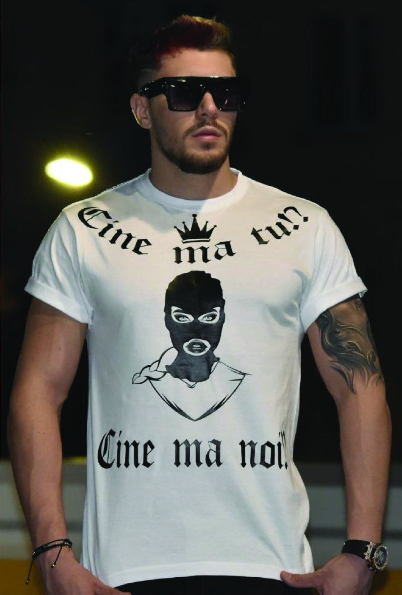 Tricou alb barbat