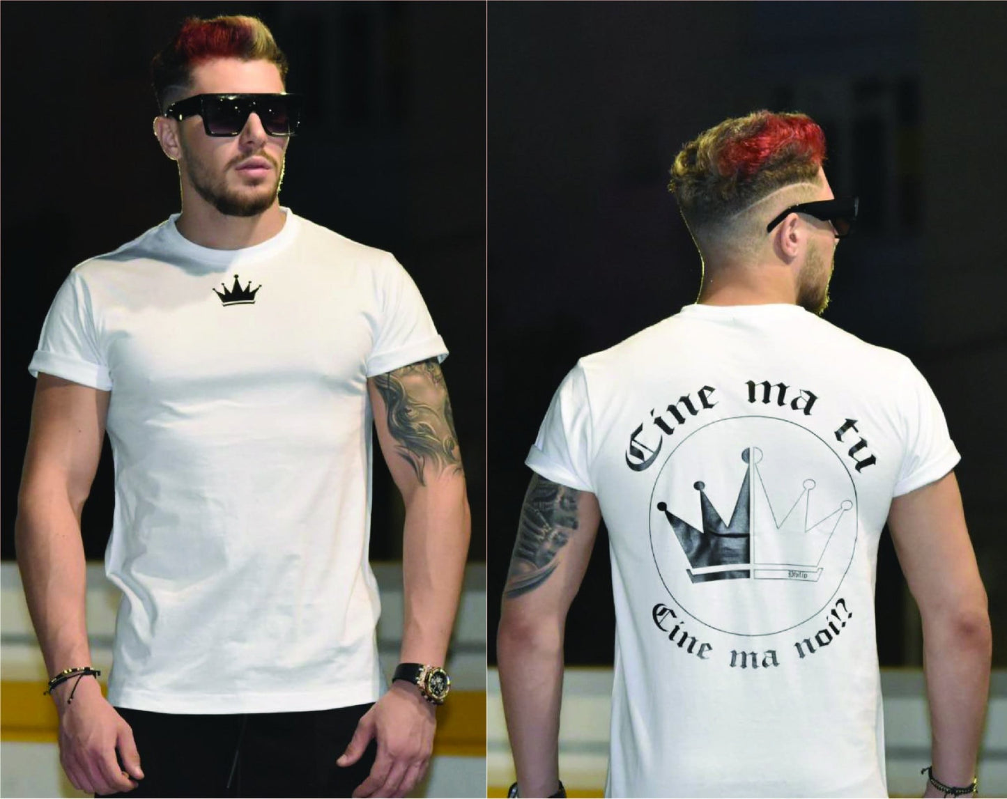 Tricou alb barbat