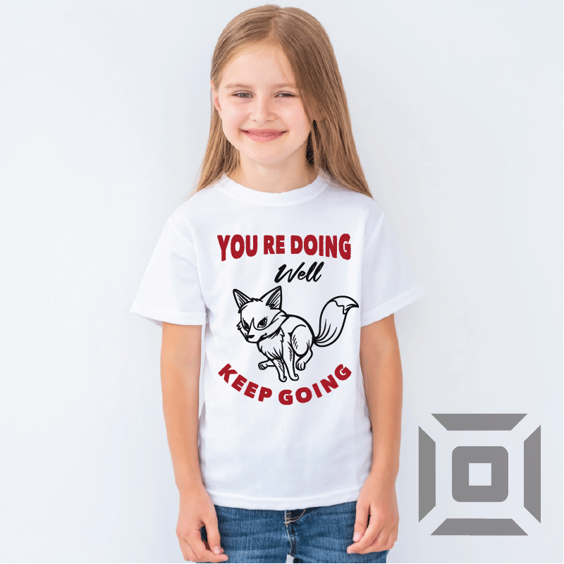 Tricou copii bumbac alb/negru model "Doing well" - Advrs Romania