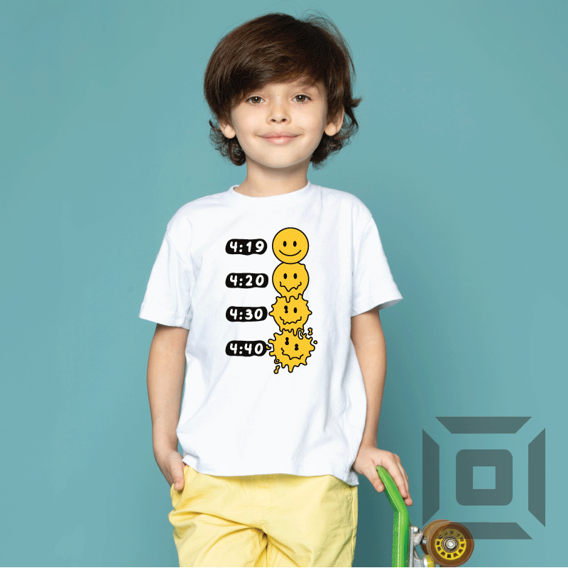 Tricou copii bumbac alb/negru model "Time" - Advrs Romania