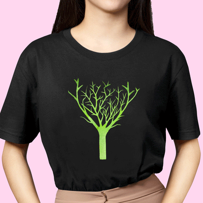 Tricou pictat manual, bumbac organic 100%, model "Tree of life"