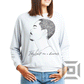 Bluza bumbac organic alb/negru, model "Dreamer" - Advrs Romania