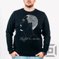 Bluza bumbac organic alb/negru, model "Dreamer" - Advrs Romania
