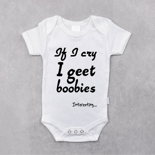 Body bebelusi tricou bumbac, tricou model "Boobies" - Advrs Romania